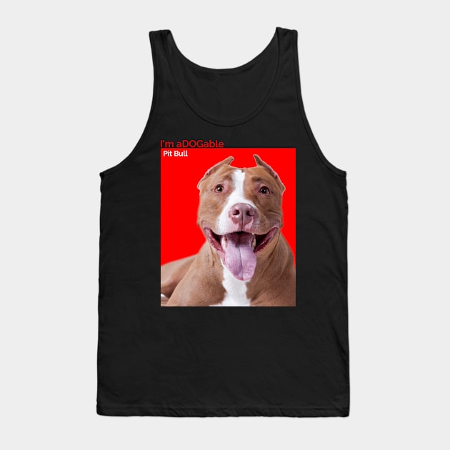 Puppy print Collection I'm aDOGable  - American Pit Bull Terrier Tank Top by cecatto1994